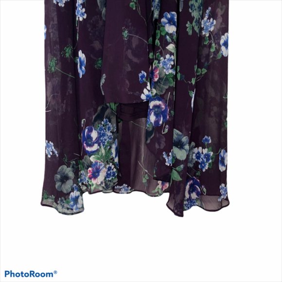 Calvin Klein Womens Dress Floral High-Low Midi Size 2 - Picture 8 of 10